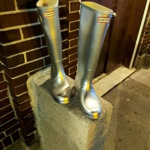 Hunter Silver rainboots
